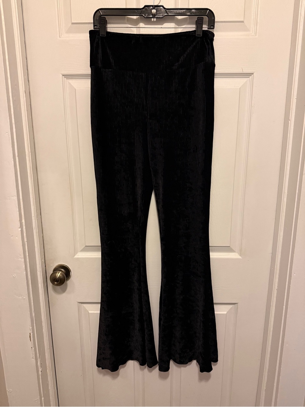 High Waisted Velvet Flares